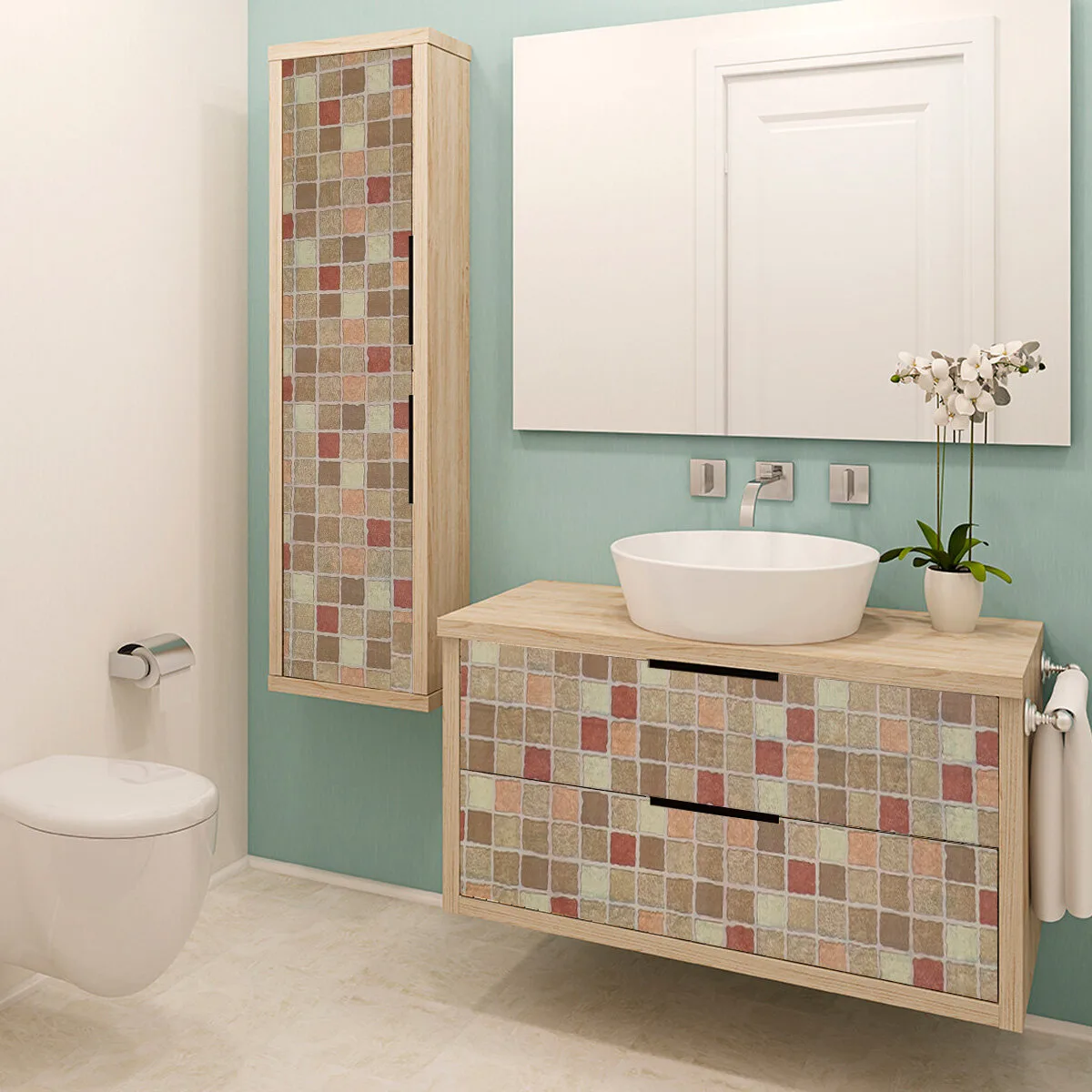 016bad640e-5_resize_1200x1200 Самоклеюча плівка червона мозаїка 0,45х10м SW-00000832 – зображення використання 5