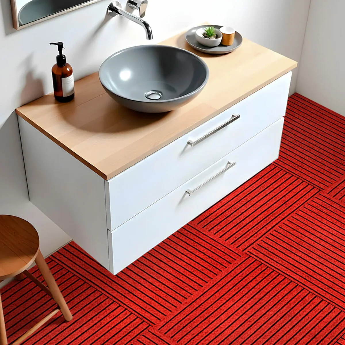 048a421a41-7_resize_1200x1200 Самоклеюча плитка під ковролін бургунді 600х600х4,5MM (D) SW-00002487 – зображення використання 7