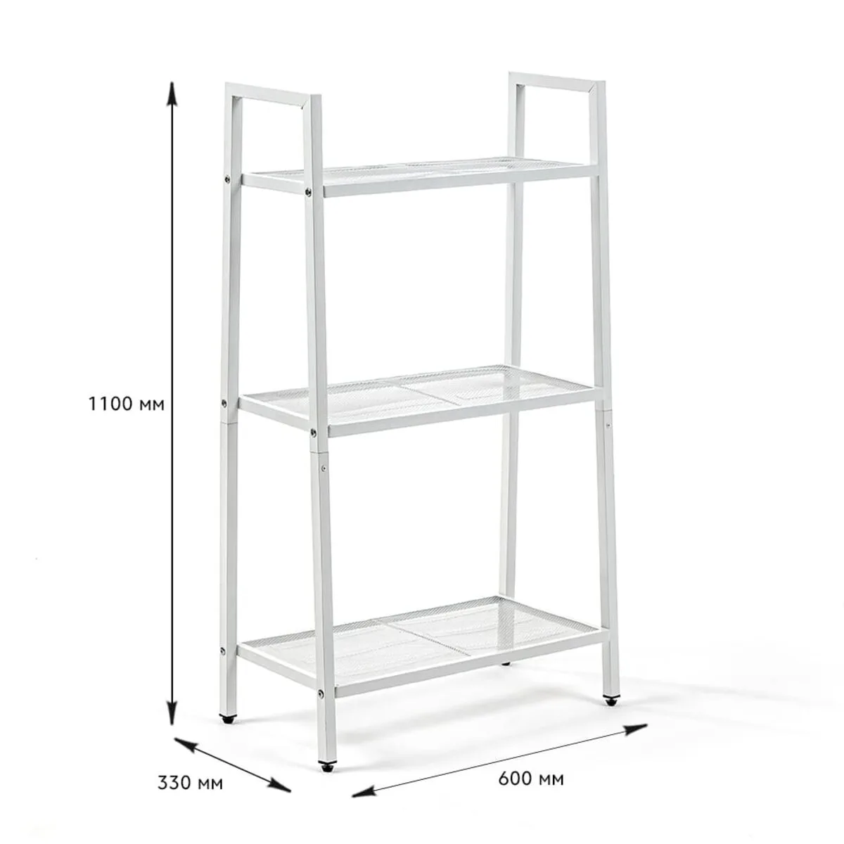 0ab290c6a9-3_resize_1200x1200 Стелаж-етажерка триярусний з металу білий 60х33х110см SW-00002103 – зображення виду 3