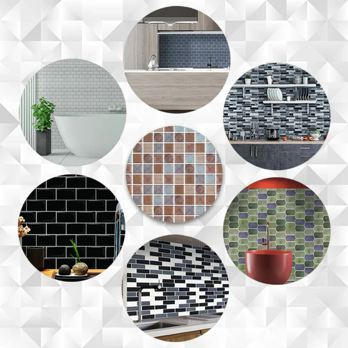 Самоклеюча поліуретанова плитка 235х235х1мм (D) SW-00001939 – зображення використання 6