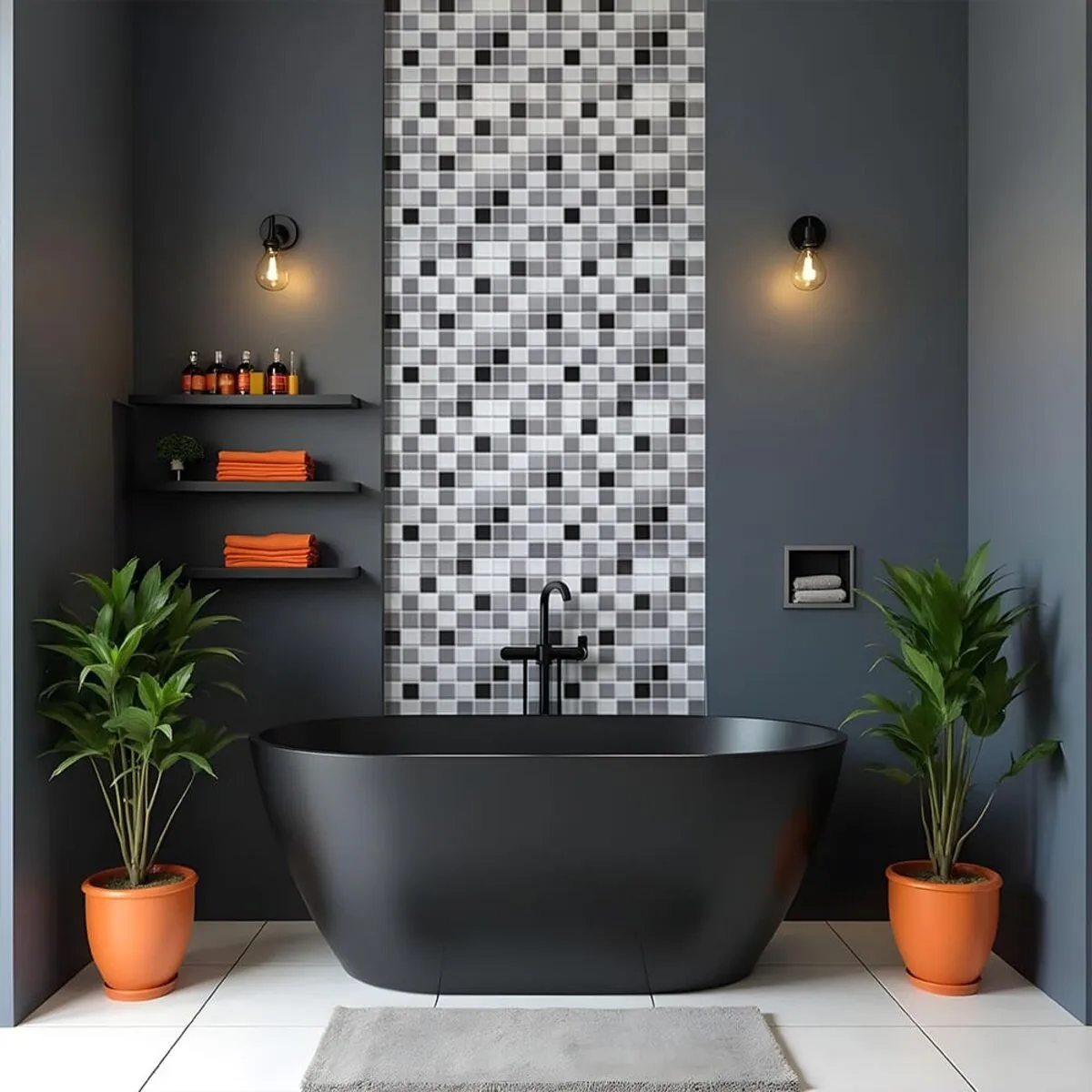 0f7e6e80c3-7_resize_1200x1200 Декоративна ПВХ панель чорно-біла мозаїка 960х480х4мм SW-00001432 – зображення використання 7