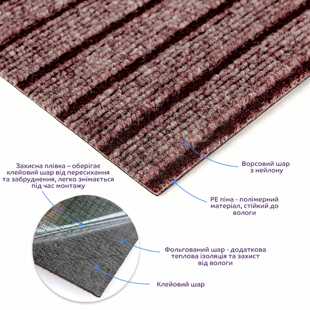 15a96192ab-3_resize_1200x1200 Самоклеюча плитка під ковролін моко 300х300х4,5MM (D) SW-00002488 – зображення використання 4