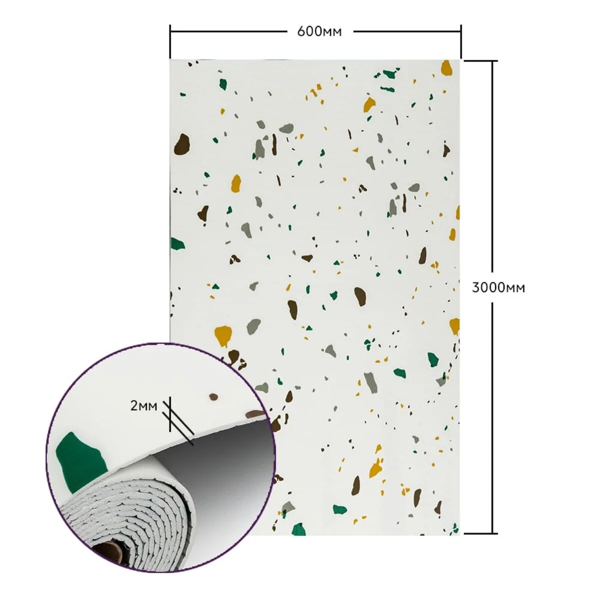 Самоклеюча стінова PET плитка у рулоні 600х3000х2mm SW-00001695 – зображення виду 3