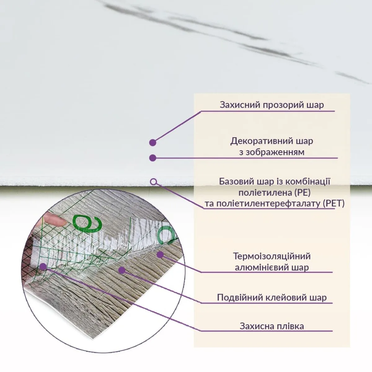 Самоклеюча стінова PET плитка у рулоні 600х3000х2mm SW-00001698 – зображення використання 5