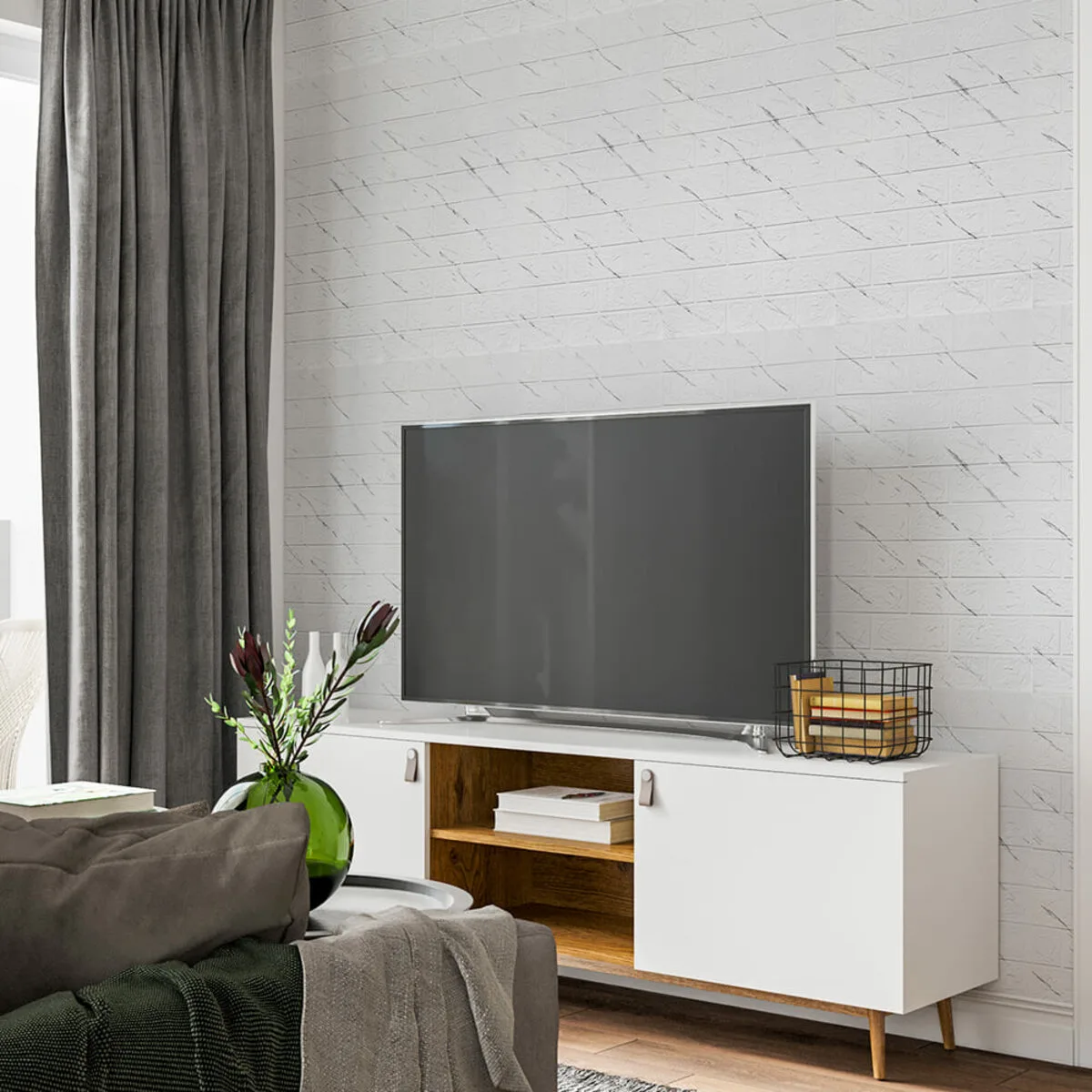 Панель стінова 3D marble square 700х770х3мм (D) SW-00002262 – зображення використання 5