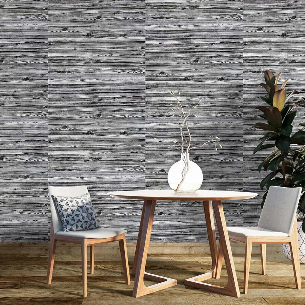 Декоративна 3D панель самоклейка під дерево Зебра 700х700х6мм (081) SW-00000019 – зображення використання 5