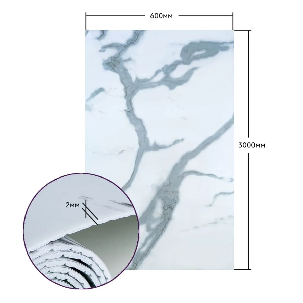 Самоклеюча стінова PET плитка у рулоні 600х3000х2mm SW-00001690 – зображення виду 3