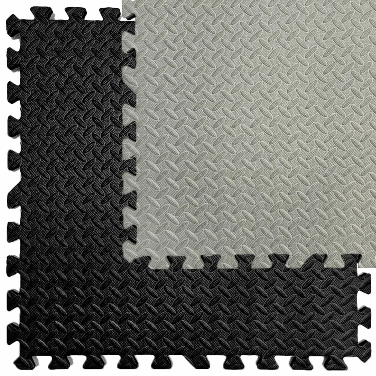 Підлогове двостороннє покриття GREY та BLACK 60х60cmх2cm (D) SW-00001843 – зображення використання 6