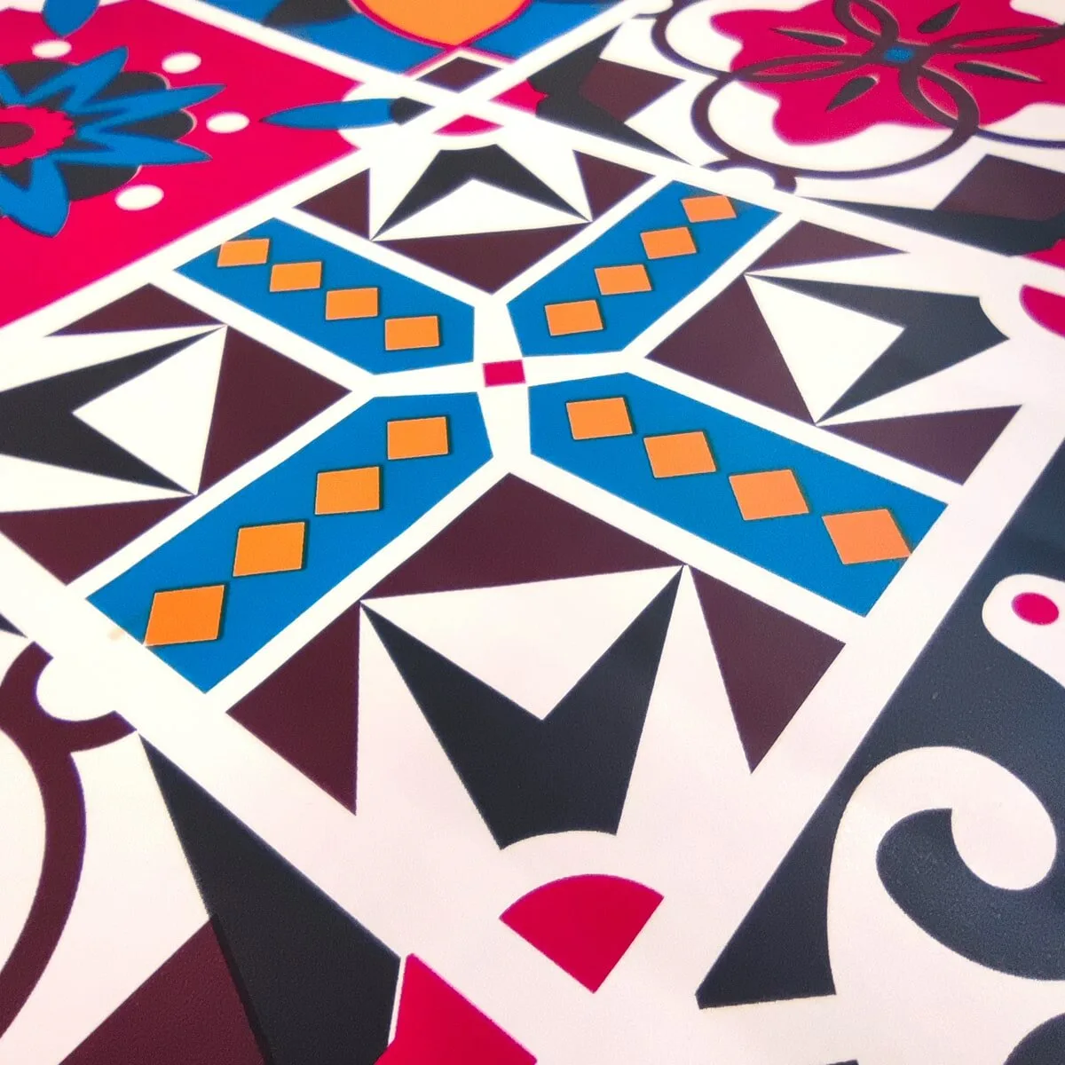 Самоклеюча плівка на паперовій основі вінтажна бордова мозаїка 0,45х10м SW-00000789 – додаткове зображення 2