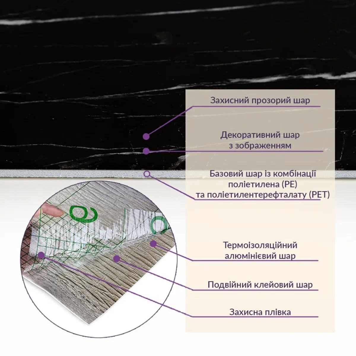 Самоклеюча стінова PET плитка у рулоні 600х3000х2mm SW-00001694 – зображення використання 5
