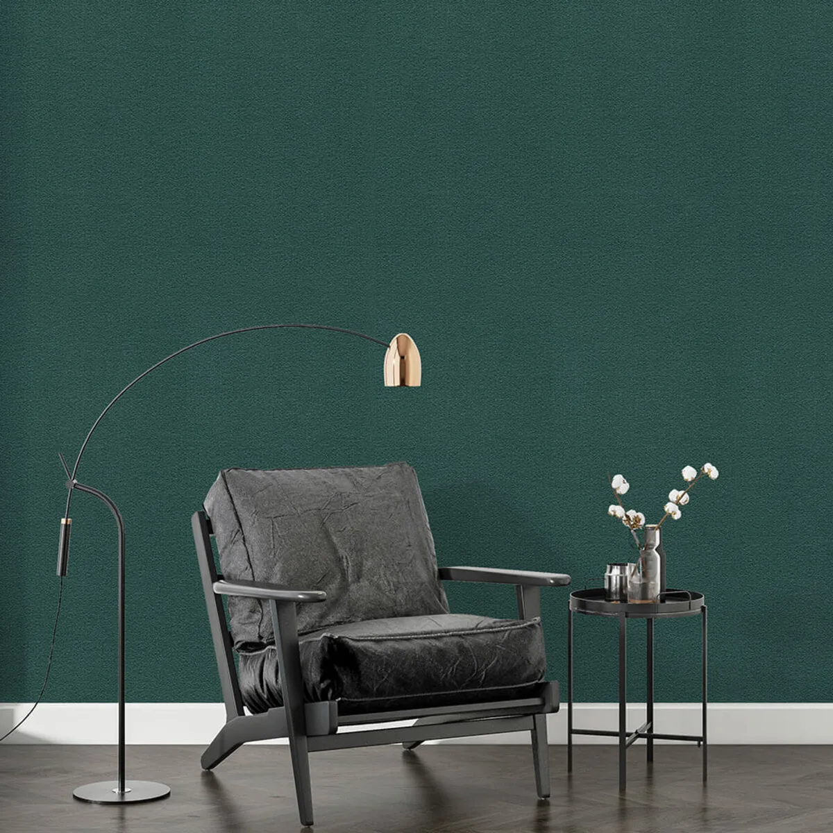 Самоклеючі шпалери темно зелений меланж 2800х500х2мм (D) SW-00001784 – зображення використання 6