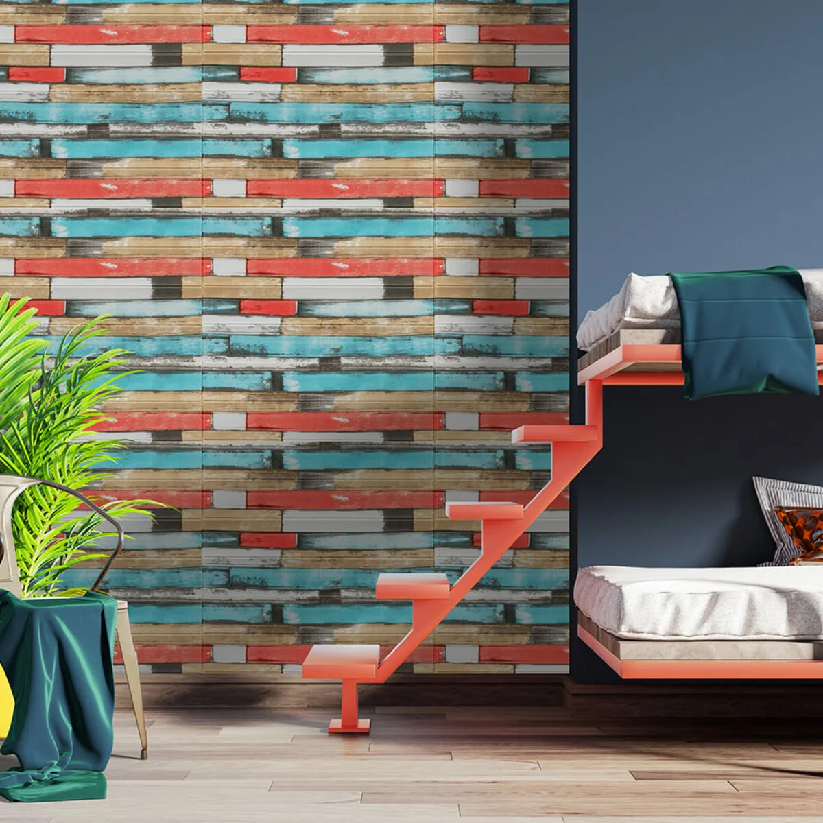 38186570f7-5_resize_1200x1200 Самоклеюча декоративна 3D панель рожеве дерево 700х700х5мм (050) SW-00000172 – зображення використання 5