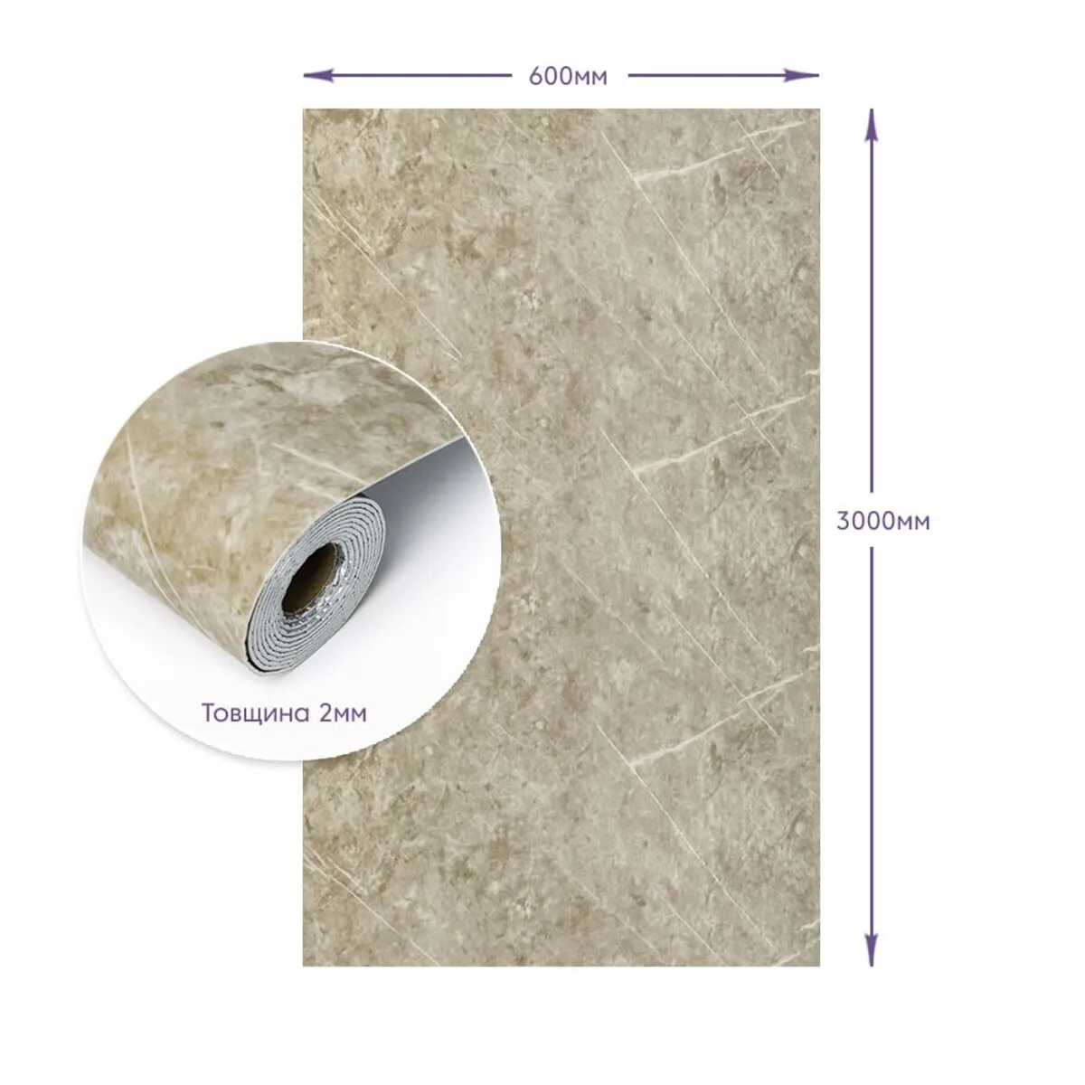 Самоклеюча стінова PET плитка у рулоні 600х3000х2mm (D) SW-00002432 – зображення виду 3