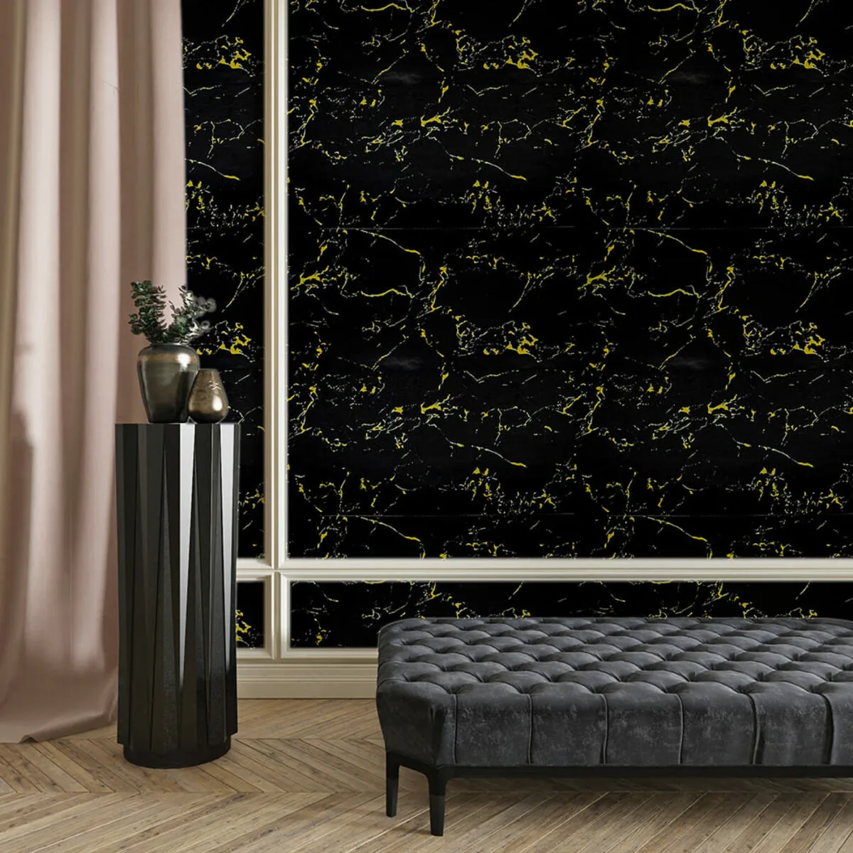 Самоклеюча стінова PET плитка 600х300х2mm (D) SW-00002302 – зображення використання 5