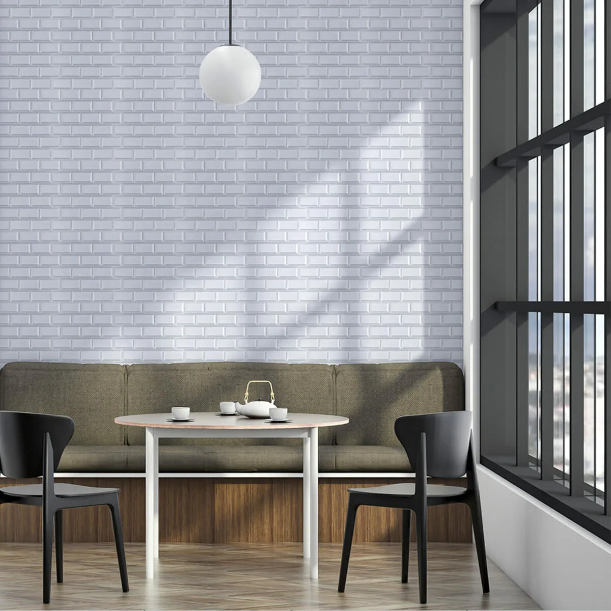 56ac3f2684-5_resize_1200x1200 Декоративна ПВХ плитка на самоклейці цегла 300х300х5мм, ціна за 1 шт. (СПП-501) SW-00000665 – зображення використання 5