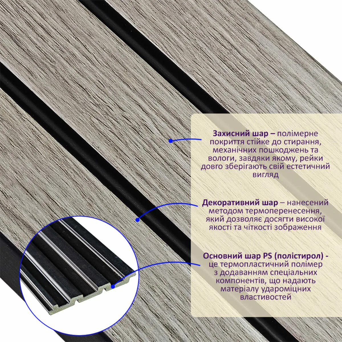 583573558b-2_resize_1200x1200 Рейка декоративна PS світло-сірий дуб 2900х120х12мм SW-00001740 – додаткове зображення 2