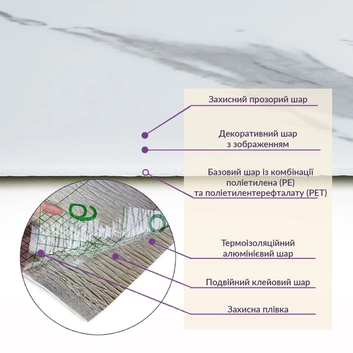 Самоклеюча стінова PET плитка у рулоні 600х3000х2mm SW-00001703 – зображення використання 5