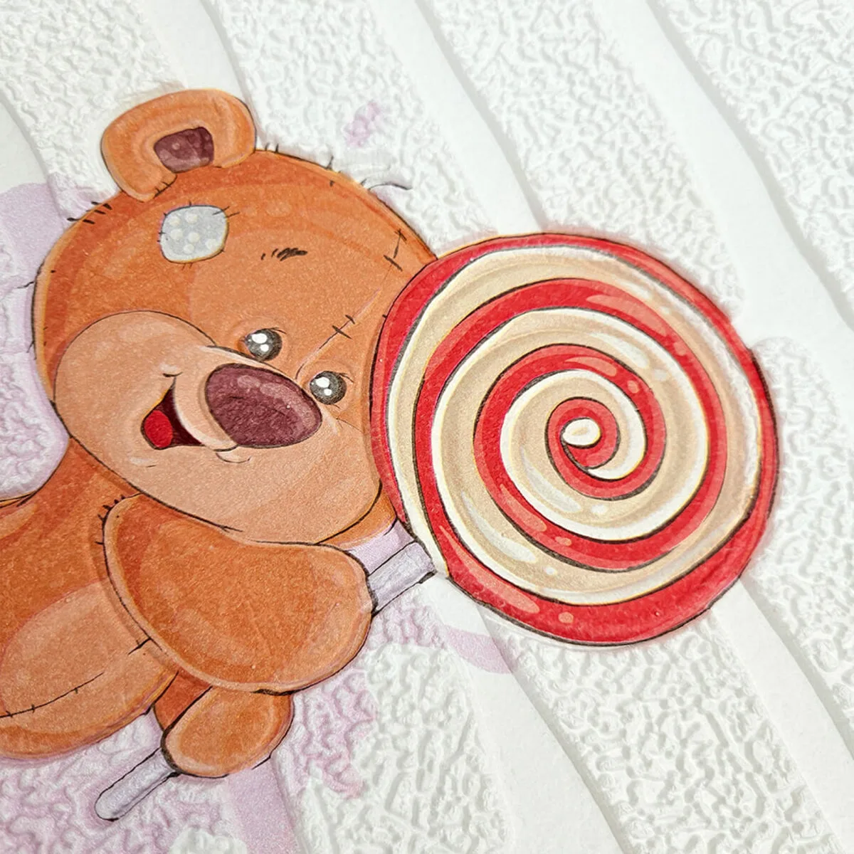 5e6d3dc96b-6_resize_1200x1200 Панель стінова 3D 700х700х4mm ведмедики на білому фоні (D) SW-00001975 – зображення використання 6