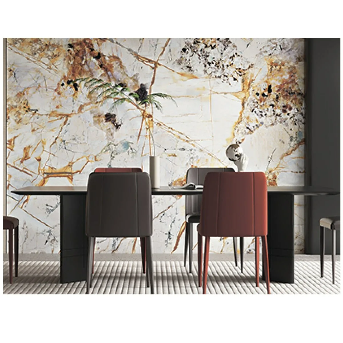 Самоклеюча вінілова плитка набір (6 рулонів) цитрин 3600х2800х2мм SW-00001450 – зображення виду 3