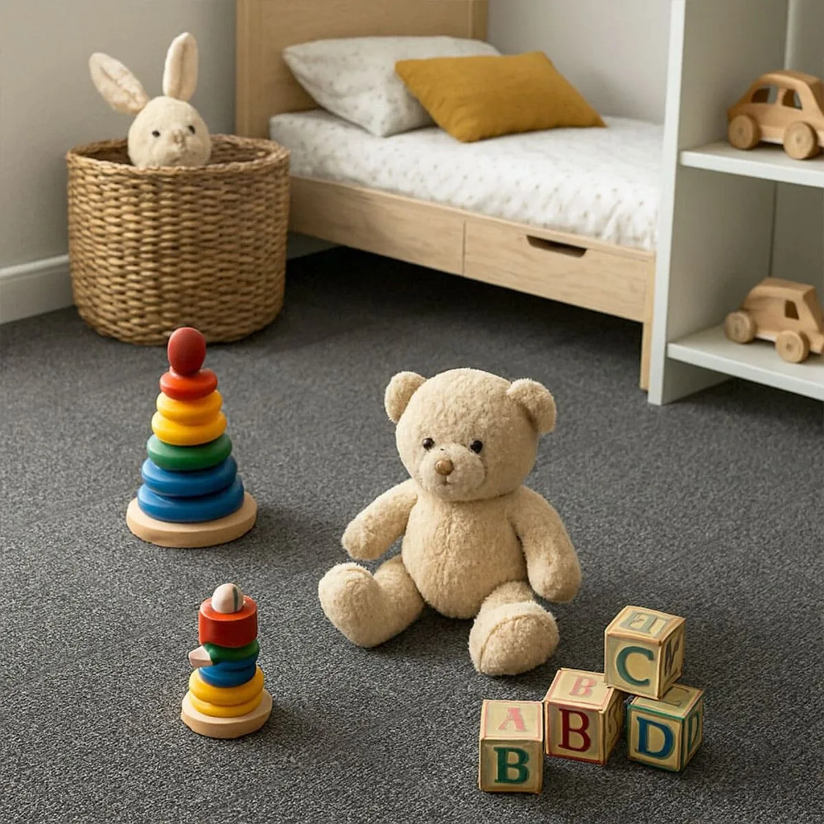 Плитка ковролінова з TPR основою багаторазова темно-сіра 300х300х4мм SW-00002801 – зображення використання 6