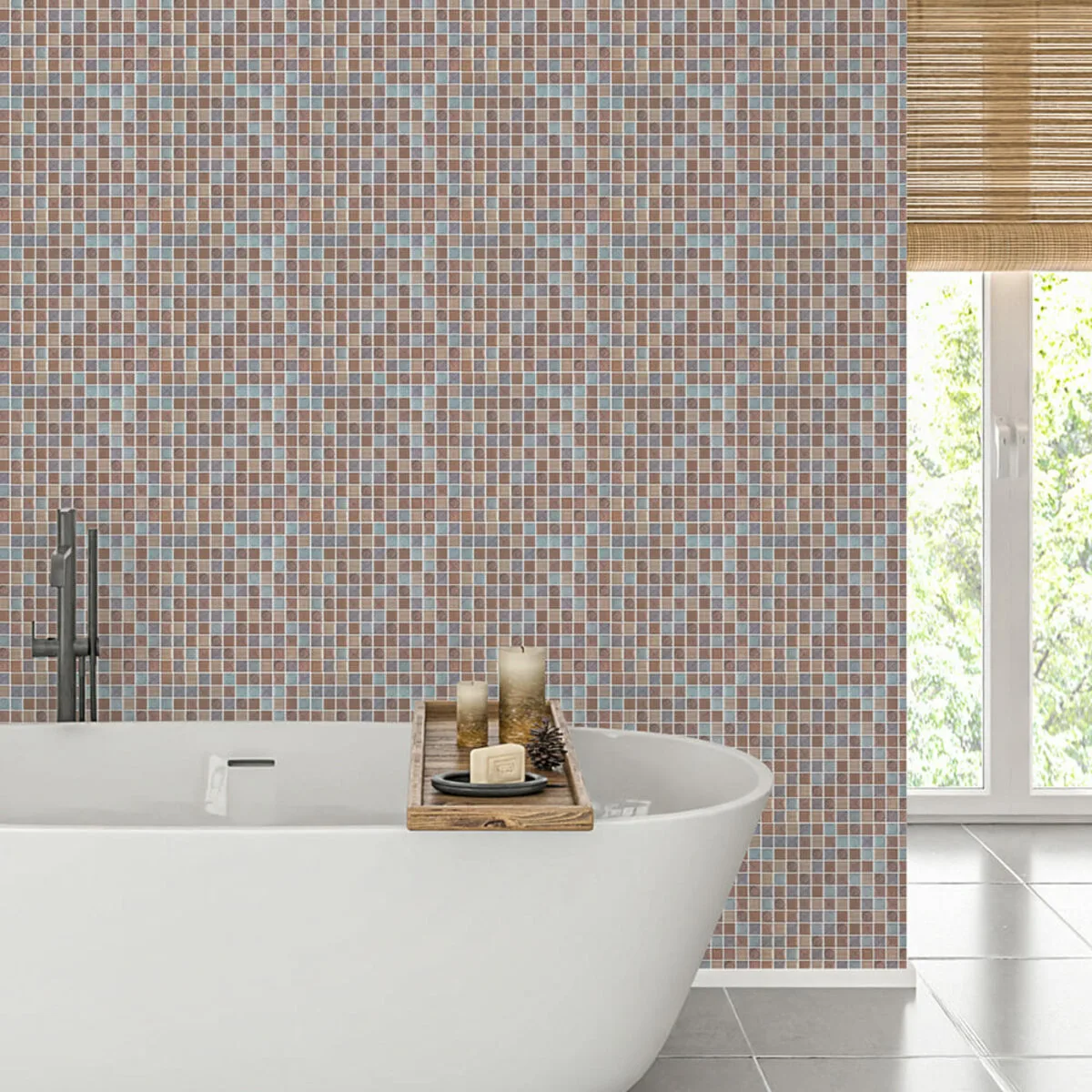 Самоклеюча поліуретанова плитка 235х235х1мм (D) SW-00001939 – зображення використання 5