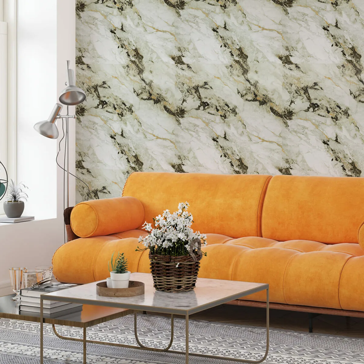 Самоклеюча стінова PET плитка 600х300х2mm (D) SW-00002303 – зображення використання 5