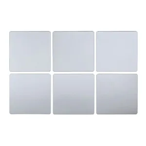 Дзеркальний декор акриловий самоклеючий срібло,6 шт(D) SW-00002526