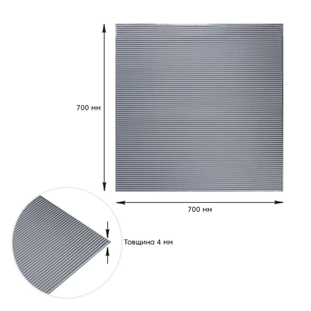 Панель 3D Silver 700х700х4mm (D) SW-00001952 – зображення виду 3