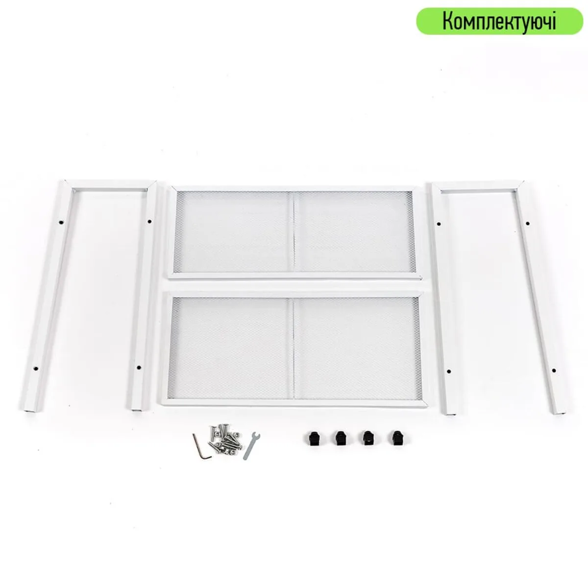 Стелаж-етажерка двоярусний з металу білий 60х26х60см SW-00002102 – зображення використання 6