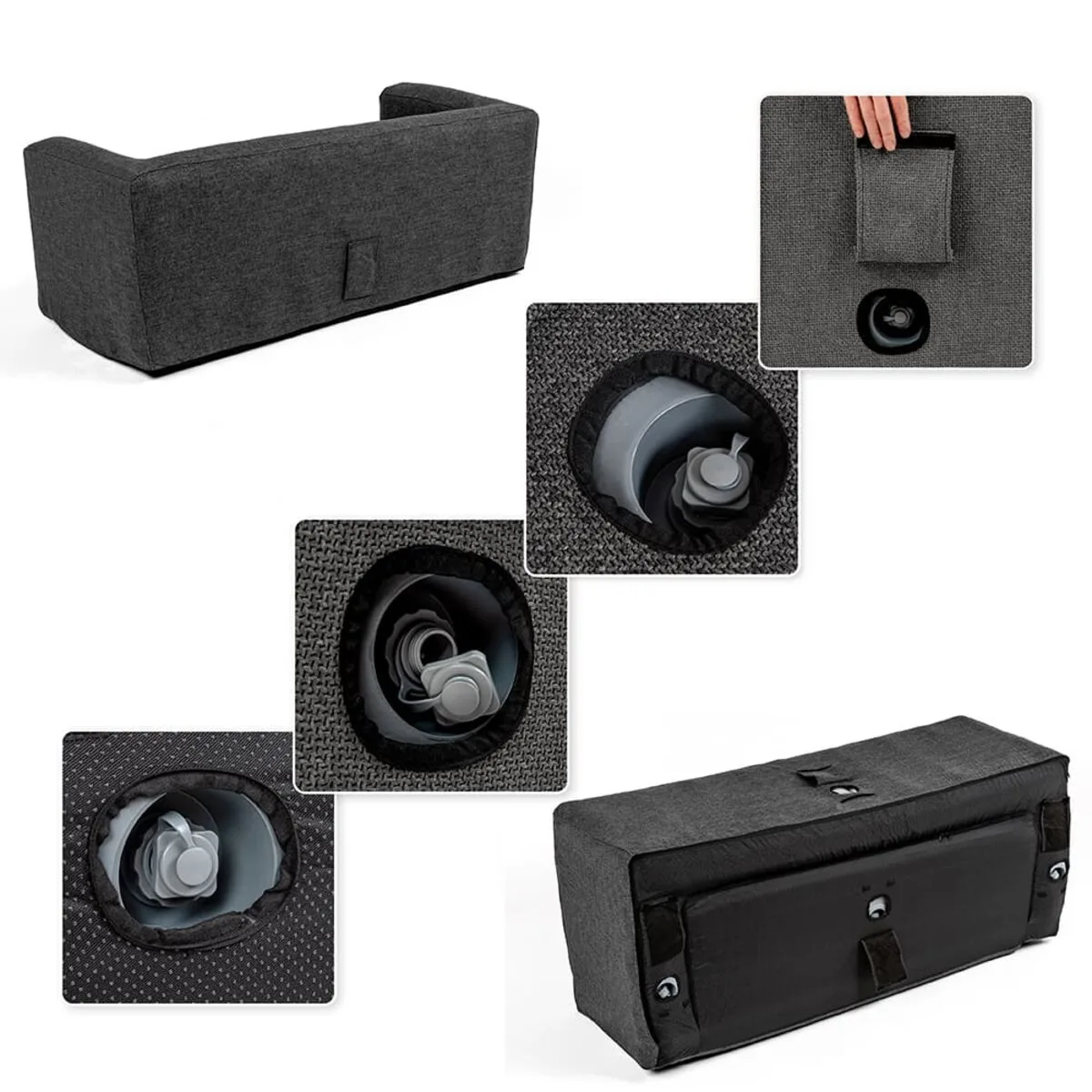 Надувний диван сірий SW-00002293 – зображення використання 4