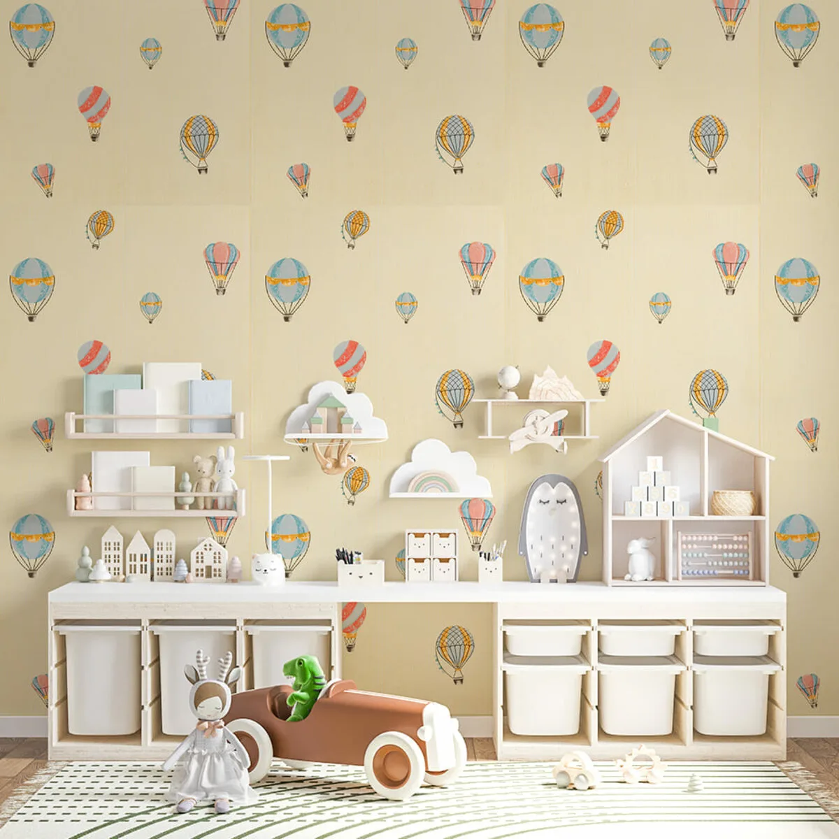 8b3dab2499-8_resize_1200x1200 Панель стінова 3D 700х700х4mm повітряні кулі фактурна текстура (D) SW-00001972 – зображення використання 8