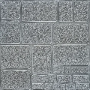 Самоклеюча декоративна 3D панель камінь срібло 700х700х6мм (153) SW-00000187