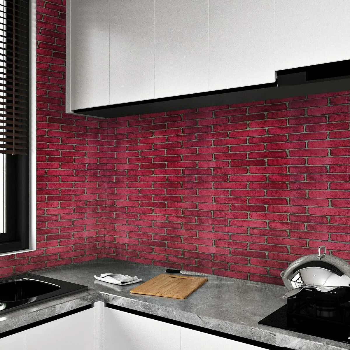 Самоклеюча плівка червона цегла 0,45х10м SW-00001269 – зображення використання 5