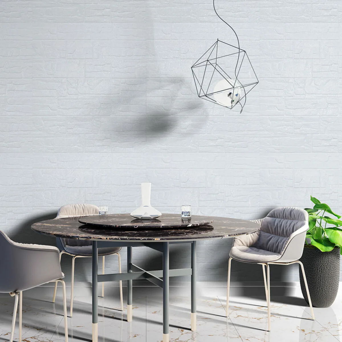 8c7b1cb9e2-5_resize_1200x1200 Самоклеюча декоративна 3D панель камінь Біла рвана цегла700х770х5мм (155) SW-00000484 – зображення використання 5