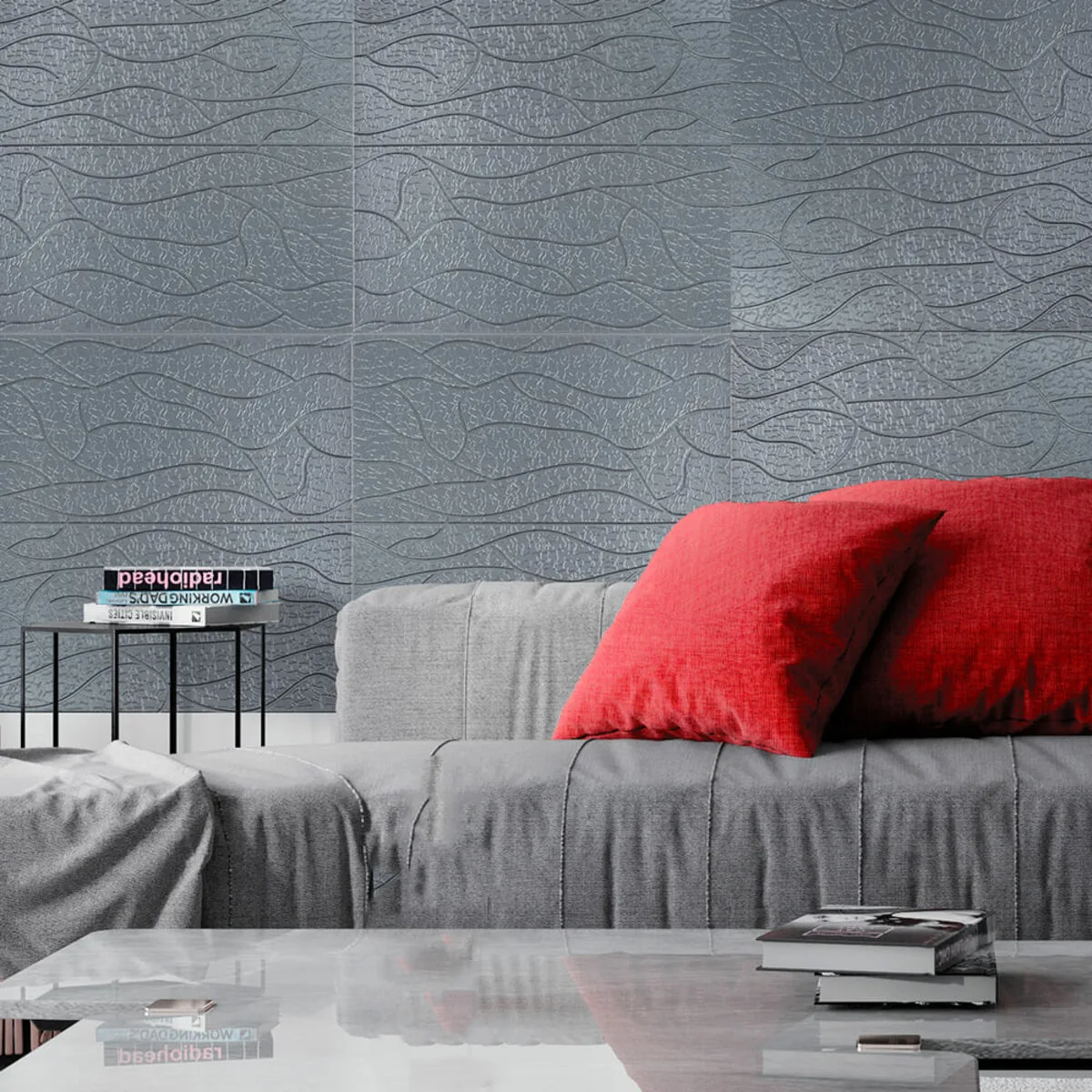 Панель 3D Silver 700х700х6mm (D) SW-00001951 – зображення використання 5