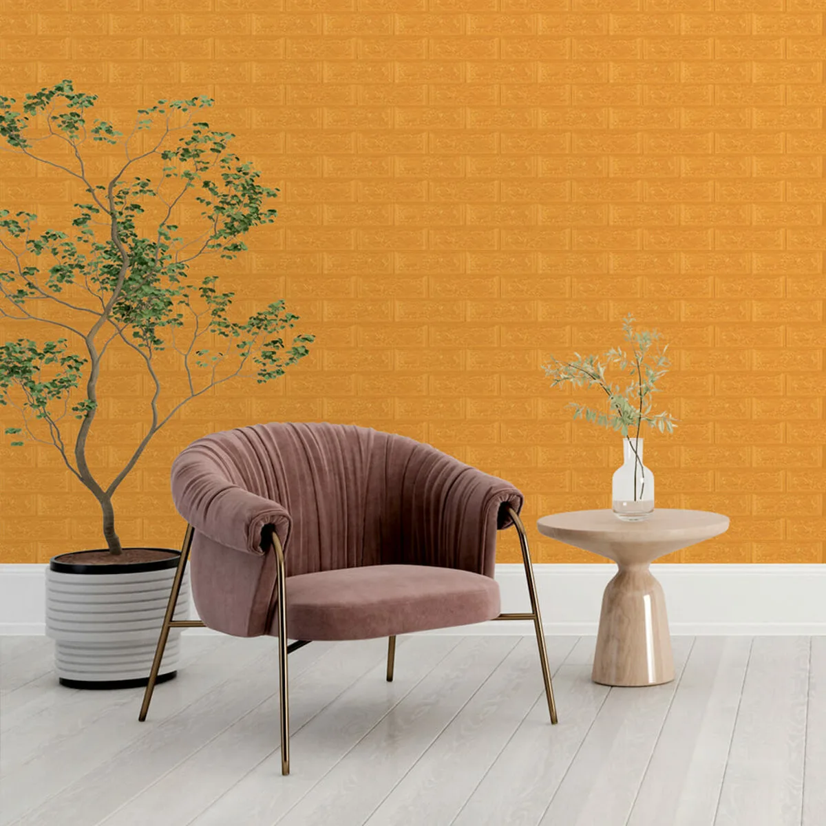 95fd8b8540-5_resize_1200x1200 3D панель самоклеюча цегла Золото 700х770х5мм (011-5) SW-00000147 – зображення використання 5