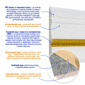 Плінтус РР самоклеючий білий з золотою смужкою 2300х70х4мм (D) SW-00001832 – додаткове зображення 2