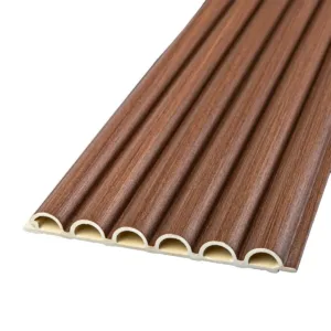 Рейка декоративна WPC кругла стінова каштан 3000х152х15мм SW-00001872