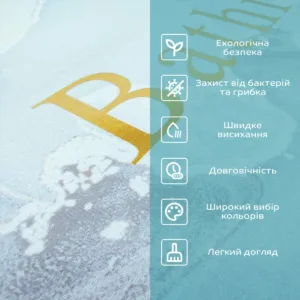 Вологопоглинаючий килимок мармур «Bathroom» 38х58CMх3MM (D) SW-00001569 – додаткове зображення 2