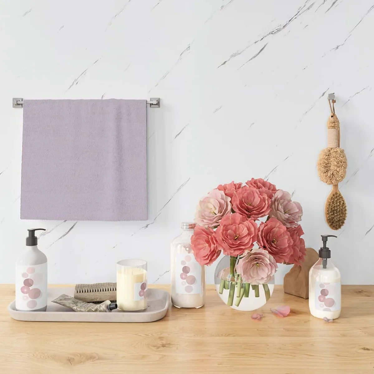 Самоклеюча стінова PET плитка у рулоні 600х3000х2mm SW-00001698 – зображення використання 8