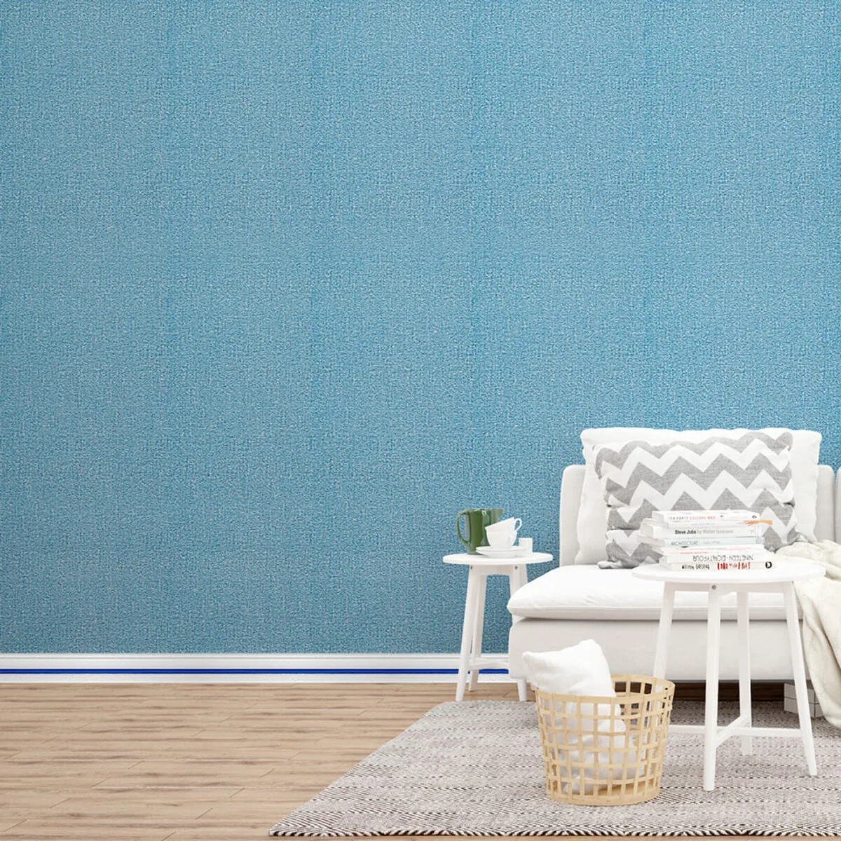 b800df0a2f-5_resize_1200x1200 Плінтус РР самоклеючий білий з синьою смужкою 2300х70х4мм (D) SW-00001831 – зображення використання 5