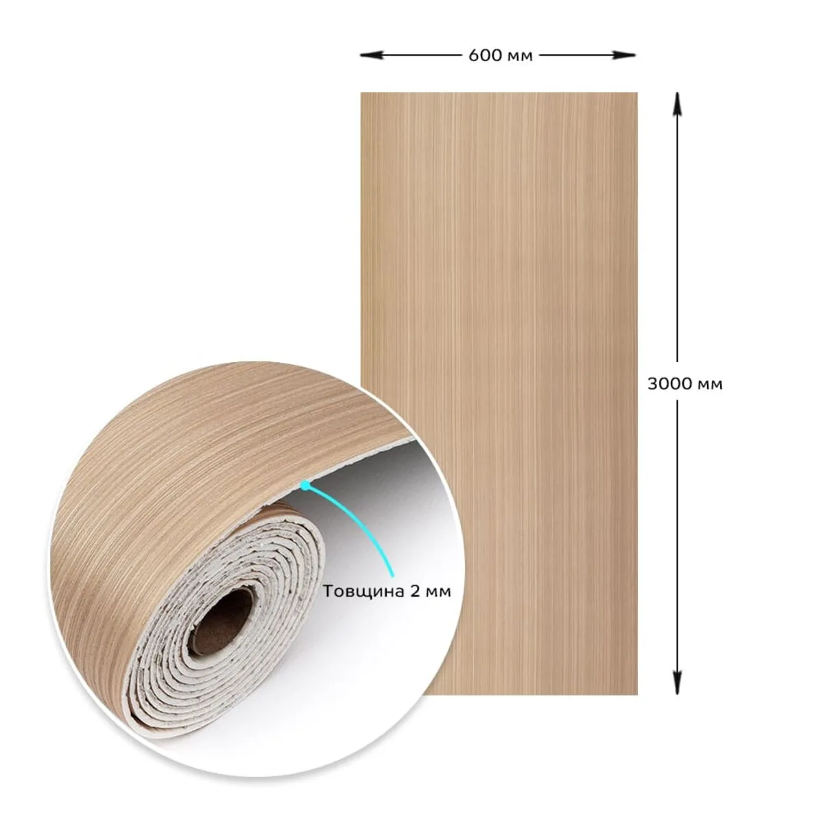 Самоклеюча вініловая плитка в рулоні 0,6х3mх2мм Мат SW-00002030 – зображення виду 3