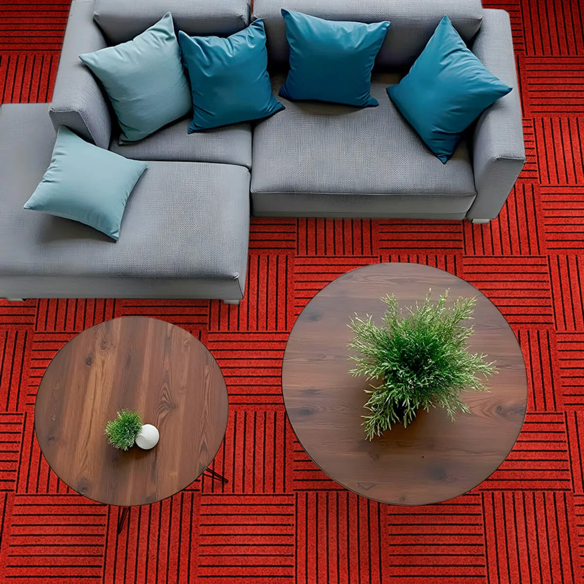 c80672696e-6_resize_1200x1200 Самоклеюча плитка під ковролін бургунді 300х300х4,5MM (D) SW-00002486 – зображення використання 6