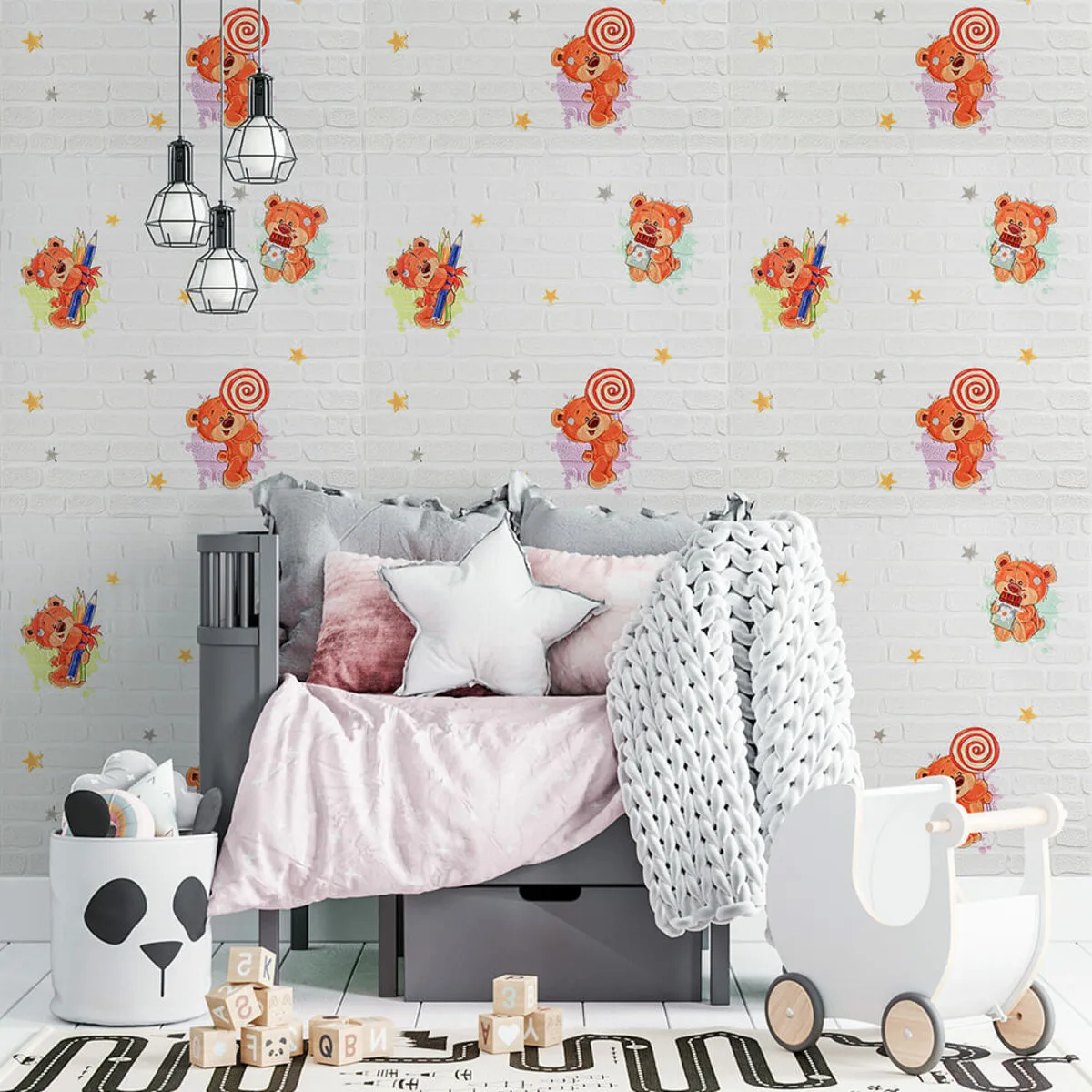 d095479b61-7_resize_1200x1200 Панель стінова 3D 700х700х4mm ведмедики на білому фоні (D) SW-00001975 – зображення використання 7