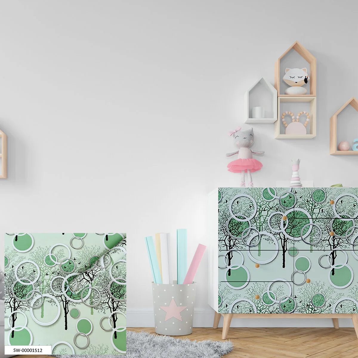 Плівка на самоклейці на паперовій основі 67cmх10m (S) SW-00001512 – зображення використання 9