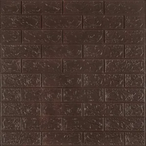 3D панель самоклеюча цегла Чорний шоколад 700х770х3мм (018-3) SW-00000543