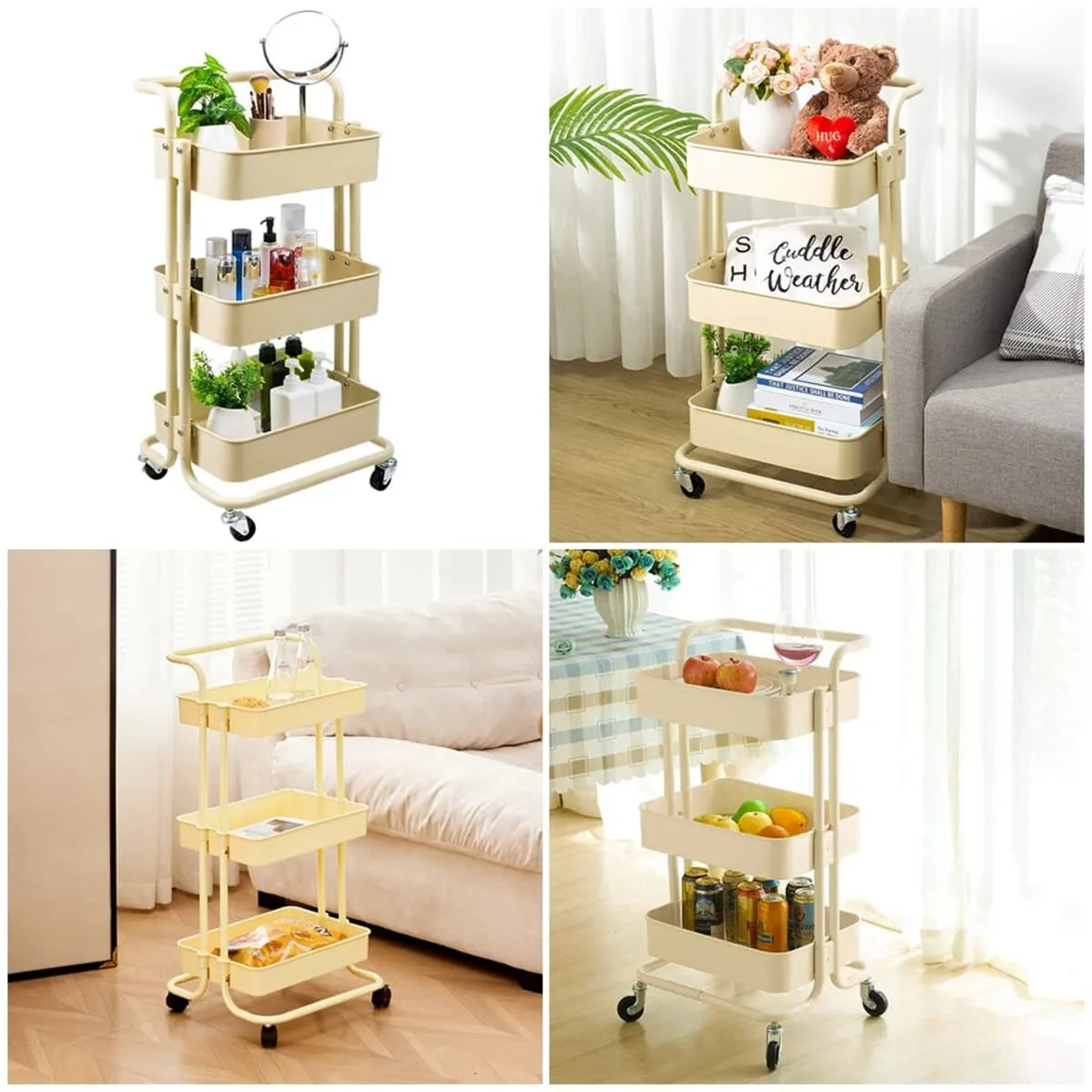 e4848372d0-7_resize_1200x1200 Етажерка мобільна триярусна універсальна з металу кремова 45х37х82см SW-00002105 – зображення використання 7