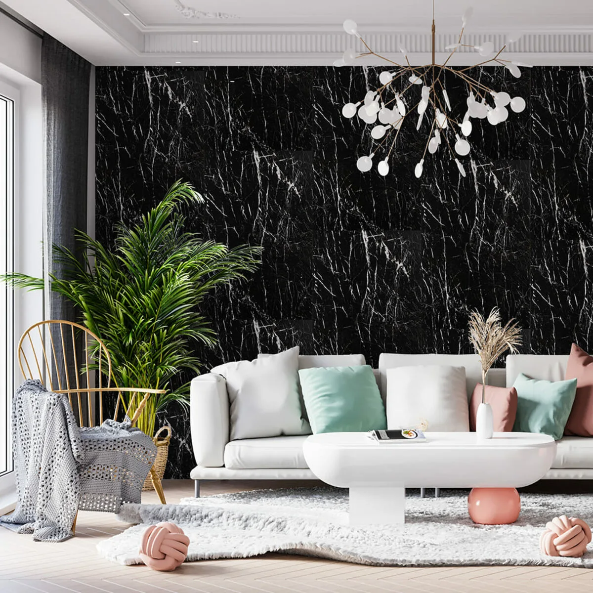 Самоклеюча стінова PET плитка у рулоні 600х3000х2mm SW-00001694 – зображення використання 7