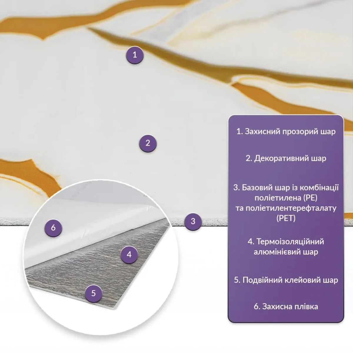 Самоклеюча стінова PET плитка у рулоні 600х3000х2mm (D) SW-00002637 – додаткове зображення 2