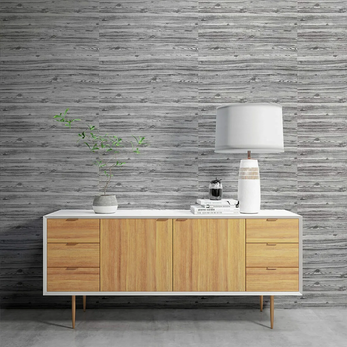 Самоклеюча 3D панель під дерево кольору зебри 2800x700x3мм SW-00001769 – зображення використання 8